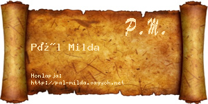 Pál Milda névjegykártya